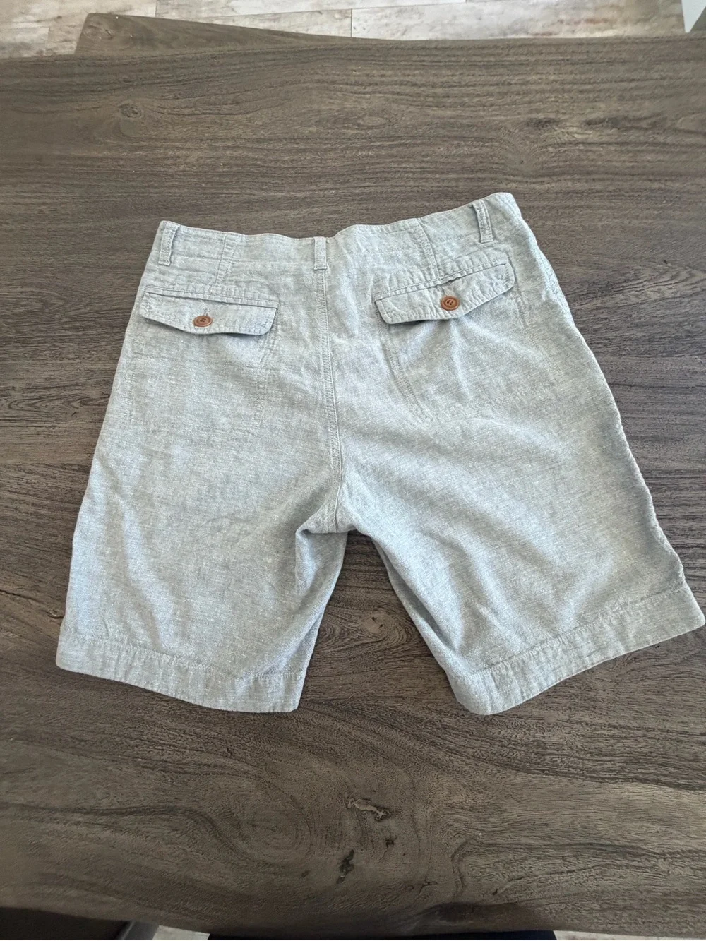 J. Crew Light Gray Flat-Front Linen-Blend Shorts